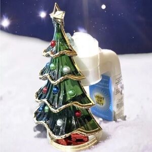 Light Up Christmas Tree w/Train Fragrance Wallflower Nightlight Wall Plug In BBW